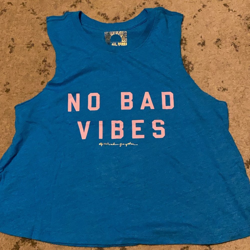 Spiritual Gangster Crop Muscle Tank - No Bad Vibes